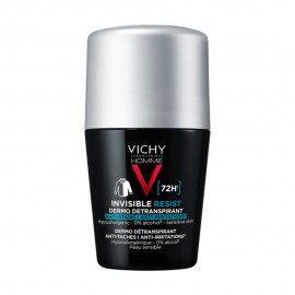 Vichy Resist Αποσμητικό 72h σε Roll-On Ανδρικό Αόρατο Αποσμητικό κατά των Σημαδιών και της Έντονης Εφίδρωσης 50ml