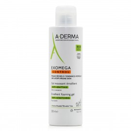 A-DERMA Exomega Control Gel Moussant Emollient Κρεμώδης Αφρός Καθημερινής Χρήσης για το Ατοπικό & Πολύ Ξηρό Δέρμα, 500ml