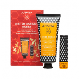 Apivita Promo Winter Wonders Honey με Κρέμα Χεριών Εντατικής Ενυδάτωσης, 50ml & Lip Care Μέλι, 1τεμ, 1σετ