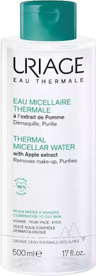 Uriage Eau Thermal Micellar Water with Apple Extract Combination to Oily Skin 500ml Ιαματικό Νερό με Πράσινο Μήλο για Πρόσωπο & Μάτια που Αφαιρεί Τέλεια το Μακιγιάζ, Μικτή προς Λιπαρή Επιδερμίδα