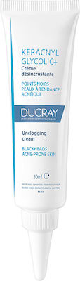 Ducray Keracnyl Glycolic+ Kρέμα Προσώπου για Δέρμα με Τάση Ακμής Σπυράκια & Μαύρα Στίγματα 30ml.