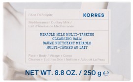 Korres Mediterranean Donkey Milk Miracle Multi-Tasking Cleansing Bar 250ml Εξαιρετικά Απαλό Σαπούνι Καθαρισμού Προσώπου, Σώματος με Γάλα Γαϊδούρας