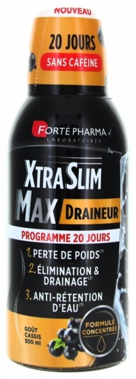 Forte Pharma XtraSlim Max Drain Gooseberry Flavour 500ml Συμπλήρωμα Διατροφής για Απώλεια Βάρους & Περιορισμό της Κατακράτησης με Γεύση Φραγκοστάφυλο