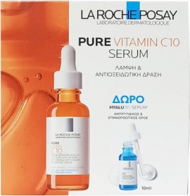 La Roche Posay Promo Pure Vitamin C10 Serum Ορός με Vitamin C για Λάμψη και Αντιοξειδωτική Δράση 30ml & Δώρο Hyalu B5 Serum 10ml