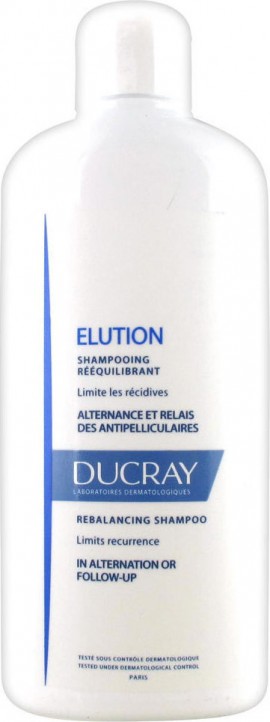 Ducray Elution Rebalancing Shampoo Εξισορροπητικό Σαμπουάν 400ml. Kαθαρίζει το τριχωτό της κεφαλής σας με απόλυτη απαλότητα και μειώνει τον κίνδυνο υποτροπής της πιτυρίδας.