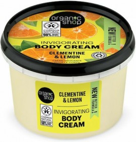 Organic Shop by Natura Siberica Invigorating Body Cream Clementine & Lemon Αναζωογονητική Κρέμα Σώματος, 250ml