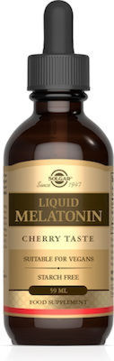 Solgar Liquid Melatonin 59ml Συμπλήρωμα Διατροφής με Μελατονίνη για τον Ύπνο, Γεύση Κεράσι