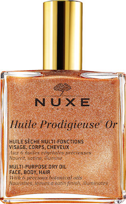 Nuxe Huile Prodigieuse OR Ξηρό Ενυδατικό Λάδι για Πρόσωπο, Σώμα & Μαλλιά για Χρυσαφένια Λάμψη, 100ml