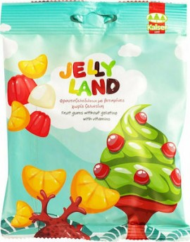 Kaiser Jelly Land Fruity Gums with Vitamin C Φρουτοζελεδάκια με Βιταμίνες Χωρίς Ζελατίνη 100gr Μασώμενα Ζελεδάκια