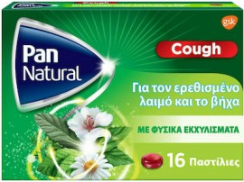 Pan Natural Cough Lozenges 16τμχ - Παστίλιες Για Τον Ερεθισμένο Λαιμό & Το Βήχα Με Γεύση Βατόμουρο