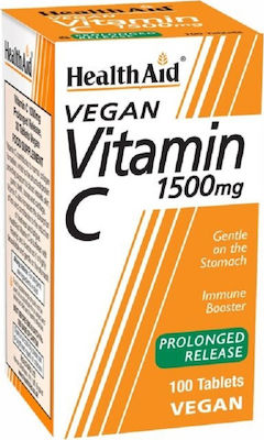 Health Aid Vitamin C 1500mg With Bioflavonoids- Prolonged Release Συμπλήρωμα Διατροφής 30tabs. Η Βιταμίνη C εφοδιάζει το οργανισμό με σταθερή ποσότητα σε όλη τη διάρκεια της ημέρας, βοηθά την αντιμετώπιση του κρυολογήματος, των παθήσεων του αναπνευστικού.