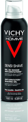 Vichy homme Sensi Shave Gel 150ml, Αφρός Ξυρίσματος κατά των ερεθισμών, Προστατεύει και Ενυδατώνει σε βάθος.