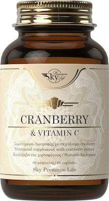 Sky Premium Life Cranberry & Vitamin C Συμπλήρωμα διατροφής με εκχύλισμα Cranberry και βιταμίνη C 60 κάψουλες