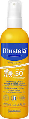 Mustela Face & Body Sun Spray-Αντηλιακό Προσώπου & Σώματος σε Μορφή Σπρέι SPF50+ για Όλη την Οικογένεια 200ml