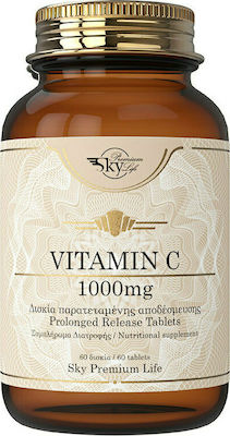 Sky Premium Life Vitamin C 1000mg Συμπλήρωμα Διατροφής Βιταμίνης C για Δυνατό Ανοσοποιητικό & Αντιοξειδωτική Δράση 60 ταμπλέτες