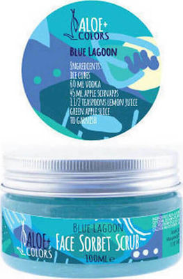 ALOE+ COLORS Blue Lagoon Face & Body Sorbet Scrub Απαλό Απολεπιστικό Προσώπου & Σώματος με ’ρωμα Κοκτέιλ 100ml