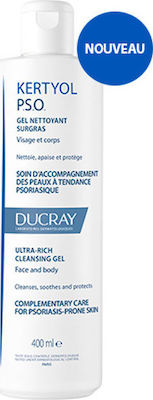 Ducray Kertyol PSO Gel Nettoyant Surgras 400ml Πλούσιο Τζελ Καθαρισμού για δέρμα με τάση ψωρίασης