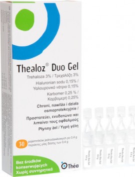 Thealoz Duo Gel Οφθαλμικό Λιπαντικό & Αναπλαστικό Τζελ 30 x 0.4gr