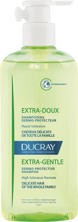 Ducray Extra Gentle Dermo Protective Shampoo Pump Σαμπουάν με αντλια για Εύθραυστα Μαλλιά για Όλη την Οικογένεια, 400ml
