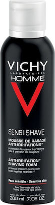 Vichy HOMME Shaving Foam Anti-irritation 200ml, Αφρός Ξυρίσματος κατά των ερεθισμών, Με ενδυναμωτική και καταπραϋντική δράση.