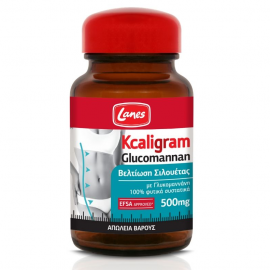 Lanes Kcaligram Glucomannan 500mg Συμπλήρωμα Διατροφής με Γλυκομαννάνη για την Βελτίωση της Σιλουέτας 60caps
