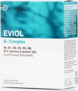 Eviol B Complex Συμπλήρωμα Συμπλέγματος Βιταμίνης B για τη Φυσιολογική Λειτουργία του Νευρικού Συστήματος 60 μαλακές κάψουλες