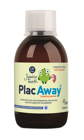 PlacAway Στοματικό Διάλυμα Junior 250ml με Γεύση Πορτοκάλι για 6+ χρονών