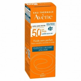 Avene Solaire Αντηλιακή Κρέμα Προσώπου Ελαφριάς Υφής Για Κανονικό/Μικτό & Ευαίσθητο Δέρμα Χωρίς Άρωμα Spf50+ 50ml