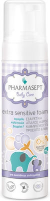 Pharmasept Baby Extra Sensitive Foam Εξαιρετικά Απαλός Αφρός Καθαρισμού για Σώμα, Πρόσωπο & Μαλλιά 200ml.