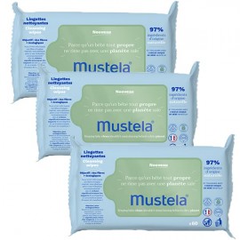 Mustela Promo (2+1 Δώρο) Cleansing Wipes Μωρομάντηλα Καθαρισμού με Βιολογικό Αβοκάντο, 180τεμ (3x60τεμ)