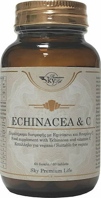 Sky Premium Life Echinacea & Vitamin C 500mg για Τόνωση & Ενέργεια του Οργανισμού, 60tabs