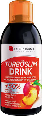 Forte Pharma Turboslim Drink Συμπλήρωμα Διατροφής Μείωσης Κατακράτησης Υγρών & Απώλειας Βάρους Με Γεύση Ροδάκινο 500ml