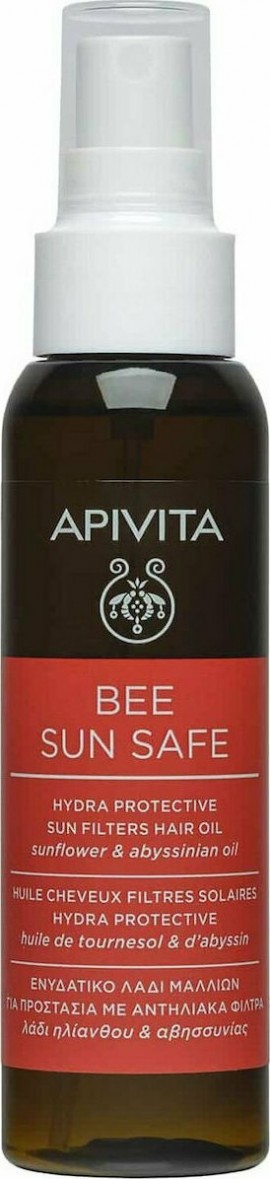 Apivita Bee Sun Safe Hydra Protective Hair Oil Ενυδατικό Λάδι Για Τα Μαλλιά Με Αντηλιακά Φίλτρα Ηλίανθου και Αβησσυνίας,100ml