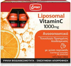 Lanes Vitamin C 1000mg Liposomal Συμπλήρωμα Διατροφής για Ενίσχυση του Ανοσοποιητικού 10Τμχ x 10ml.