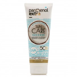 Medisei Panthenol Extra Sun Care Face & Body Milk SPF50 200ml - Αντηλιακό Γαλάκτωμα Προσώπου & Σώματος Με Άρωμα Καρύδας