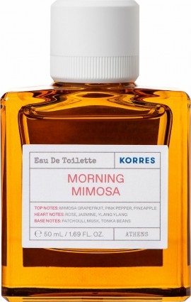 Korres Morning Mimosa Eau De Toilette Άρωμα με Νότες Mimosa, Grapefruit, Pink Pepper, Pineapple 50ml