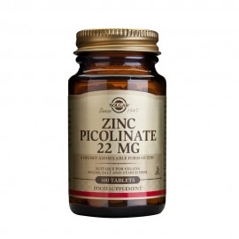 Solgar Zinc Picolinate Ψευδάργυρος 22mg Για Τη Φυσιολογική Διατήρηση Μαλλιών, Δέρματος & Νυχιών 100 Ταμπλέτες