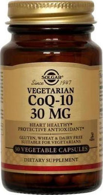 Solgar Coenzyme Q10 30mg Συμπλήρωμα Διατροφής για Ενίσχυση Ενέργειας, Ενδυνάμωση Καρδιαγγειακού & Ανοσοποιητικού Συστήματος - Αντιγηραντική Δράση, 30veg.caps