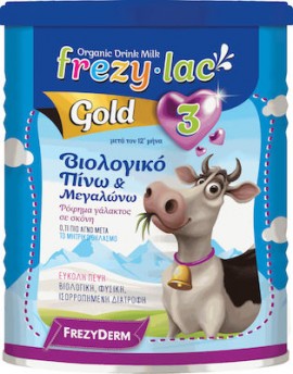 FREZYLAC - GOLD 3 Ρόφημα Βιολογικού Αγελαδινού Γάλακτος σε σκόνη (από τον 12 μήνα) - 900gr