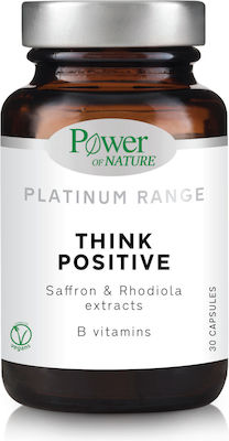 Power Of Nature Platinum Range Think Positive για τη Φυσιολογική Ψυχολογική Λειτουργία, 30cap