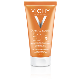 Vichy Capital Soleil SPF50 Dry Touch Protective Face Fluid Αντηλιακή Κρέμα Προσώπου για Ματ Αποτέλεσμα, 50ml