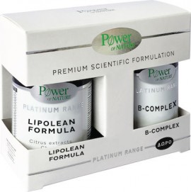 POWER OF NATURE Promo Premium Platinum Lipolean Formula Φόρμουλα με Λιποτροπικούς Παράγοντες, 60caps & Δώρο B-Complex, 20tabs