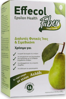 Epsilon Health Effecol Fiber Διαλύτες Φυτικές Ινες και Σιμεθικόνη, 14φακελάκια με γεύση αχλάδι