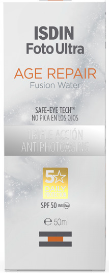 ISDIN Age Repair Fusion Water Αντηλιακό Προσώπου Καθημερινής Χρήσης Ενάντια στην Φωτογήρανση SPF50, 50ml