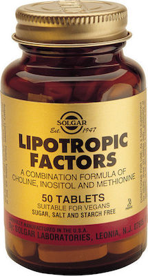 Solgar Lipotropic Factors Συμπλήρωμα Διατροφής για Έλεγχο του Σωματικού Βάρους - Ενισχύει το Μεταβολισμό του Λίπους & Βοηθά τη Μείωση της Χοληστερίνης, 50tabs
