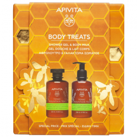 Apivita Body Treats Promo με Tonic Mountain Tea Αφρόλουτρο με Αιθέρια Έλαια, 250ml & Tonic Mountain Γαλάκτωμα Σώματος, 200ml, 1σετ