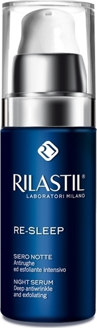 Rilastil Re-sleep Night Serum Ορός Νύχτας με βαθιά αντιρυτιδική & απολεπιστική δράση, για όλους τους τύπους επιδερμίδας & για όλες τις ηλικίες, 30ml