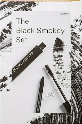 Korres Promo The Black Smokey Set Drama Volume Mascara 01 Μάσκαρα Μαύρο 1 τέμαχιο + Long Lasting Eyeliner 01 Μολύβι Μαύρο 1 τέμαχιο