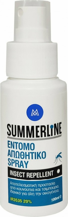 Medisei Summerline Insect Repellent Εντομοαπωθητική Λοσιόν σε Spray Κατάλληλη για Παιδιά 100ml