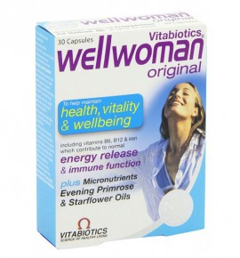 Vitabiotics Wellwoman Original Πολυβιταμινούχο Σκεύασμα 30 caps. Με μέταλλα, ιχνοστοιχεία και φυτικά εκχυλίσματα, ειδικά σχεδιασμένο για γυναίκες, προάγει την υγεία και καλή λειτουργία του οργανισμού, της έμμηνου ρύσεως και του αναπαραγωγικού συστήματος.